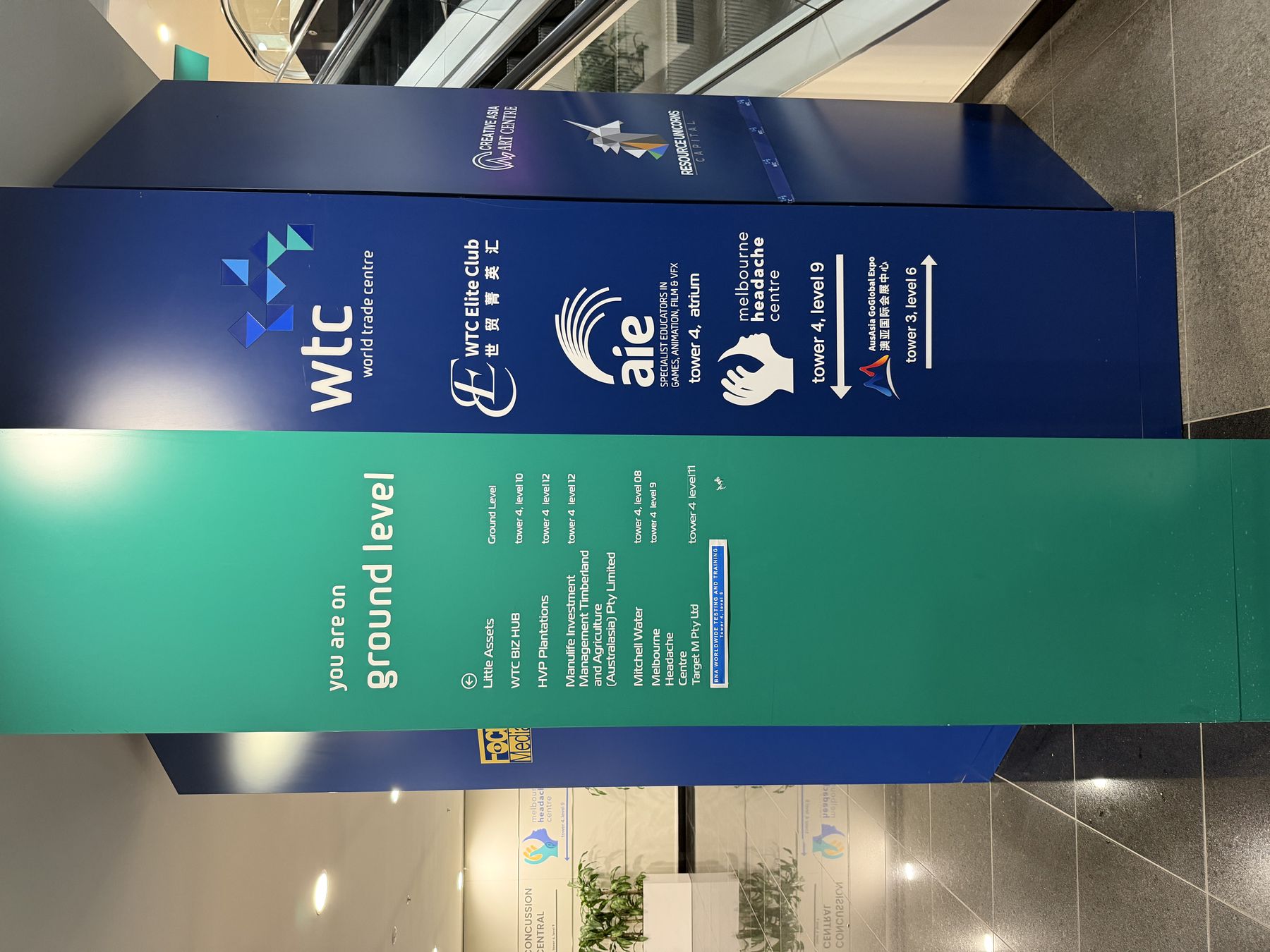 BNA Worldwide listed on the World Trade Centre floor directory